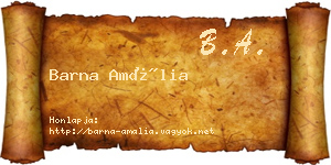 Barna Amália névjegykártya